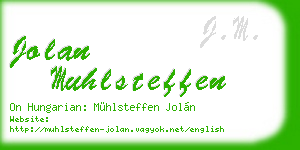 jolan muhlsteffen business card